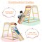 Adjustable 6-in-1 Wooden Jungle Gym with Slide Monkey Bars and Climbing Features